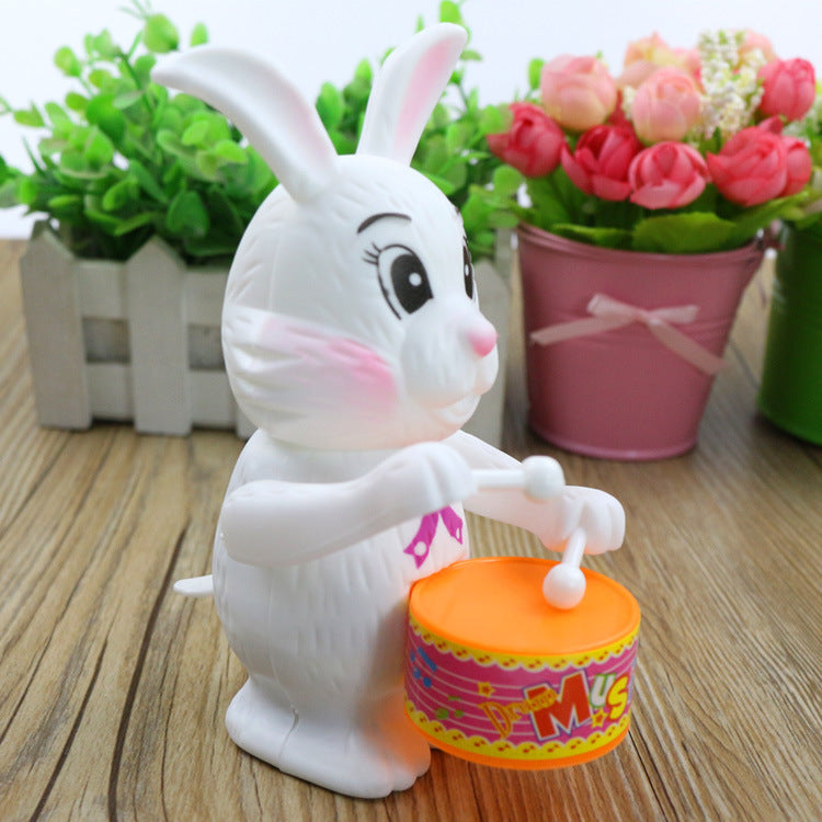 Cartoon Rabbit Drumming Wind-up Toy