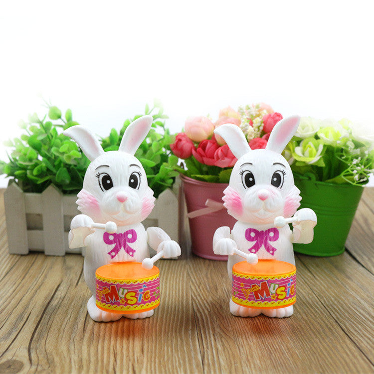 Cartoon Rabbit Drumming Wind-up Toy